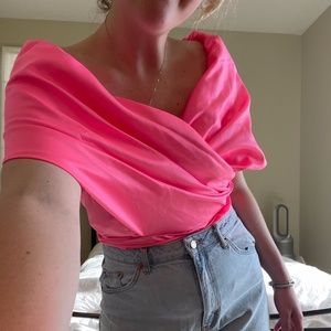 Neon Pink Structured Bodysuit